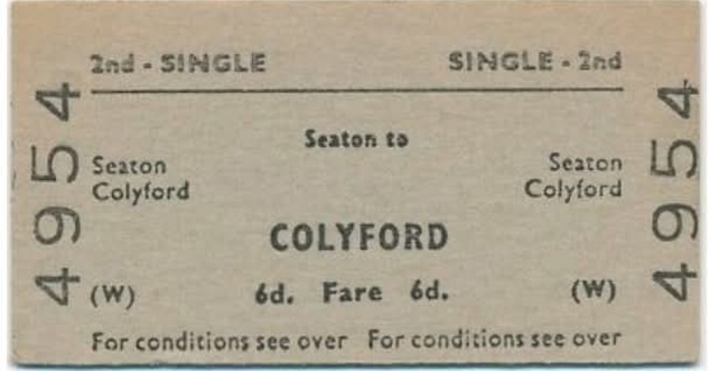 Colyford Railway Ticket