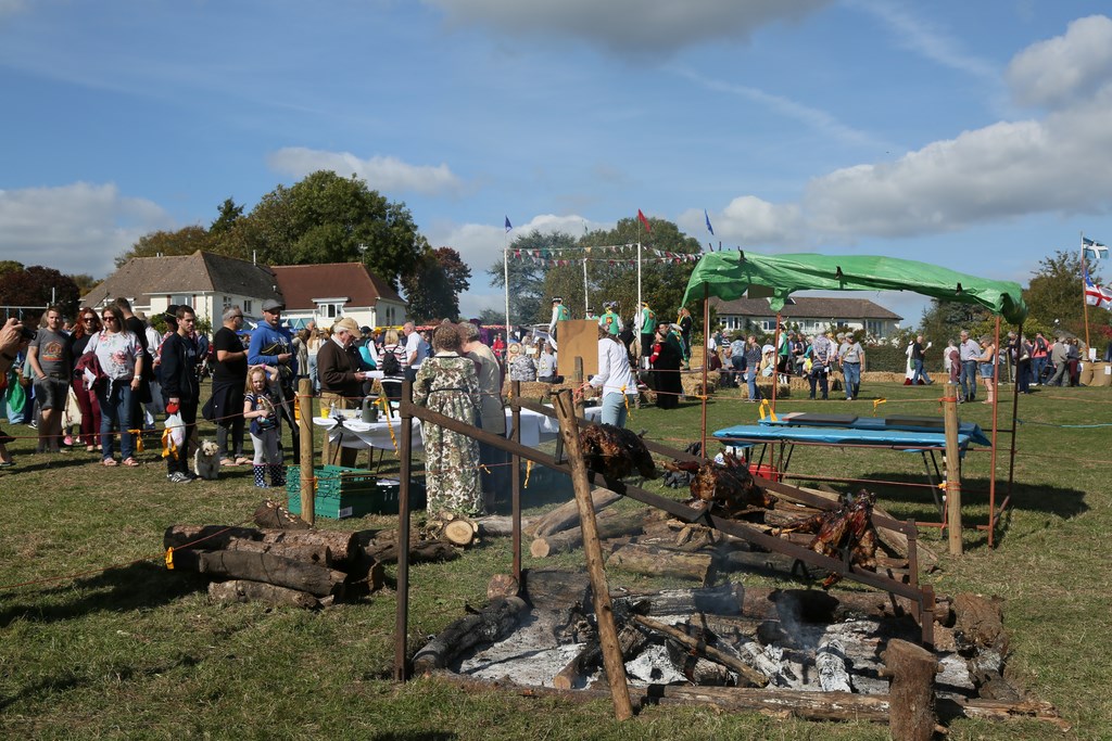 Colyford Goose Fayre 2018 hogs roasted