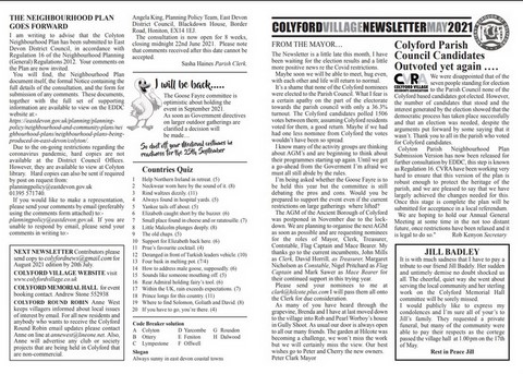Colyford Village Newsletter August 2021 4